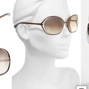 Tom Ford | Accessories | Tom Ford Carla 66mm Oversized Round  display picture 2